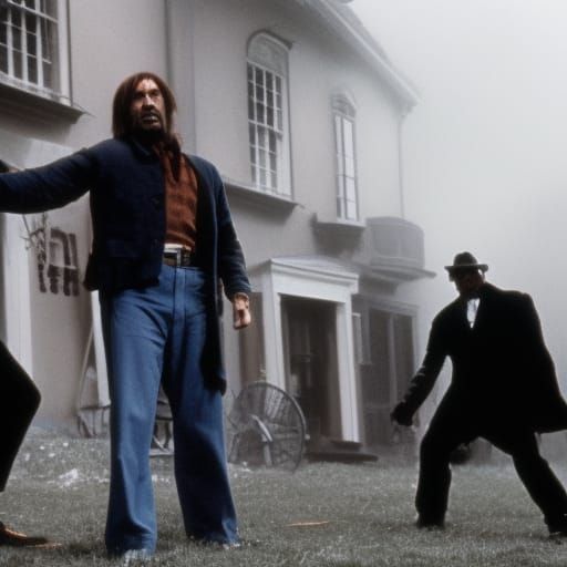 Ghoulish Attack in Horror Movie Style