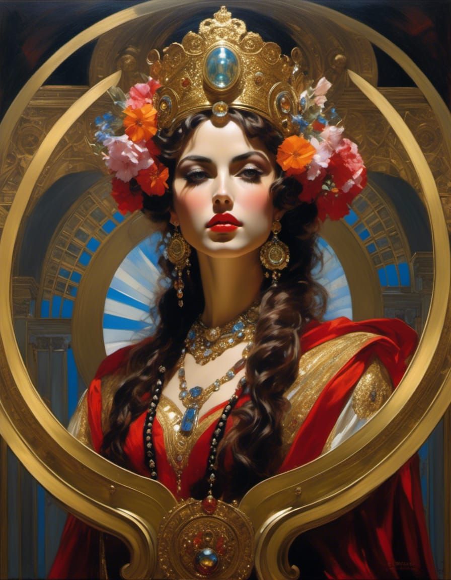 Classical Portrait in Chiaroscuro Style