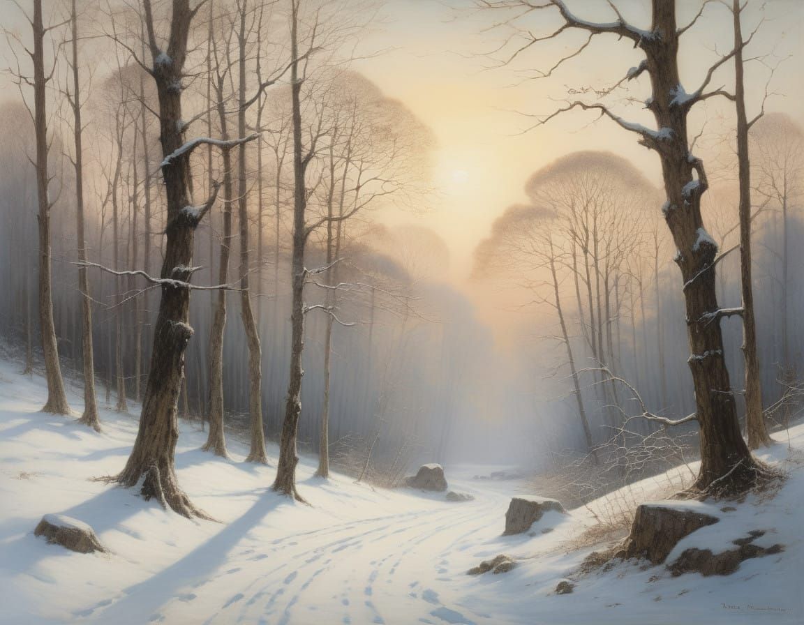 Winter Serenity in Earthy Tones