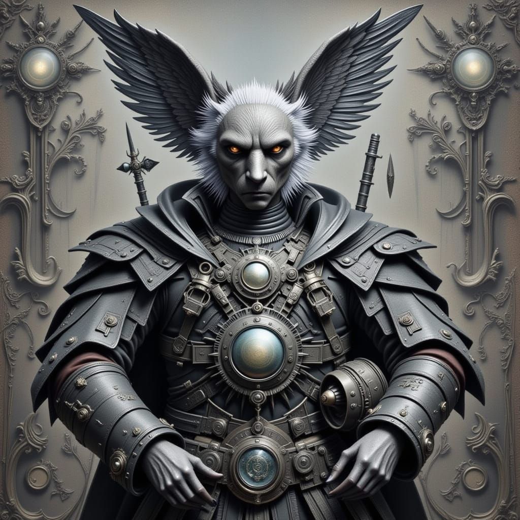 Steampunk Cat with Mechanical Wings in Lora Style