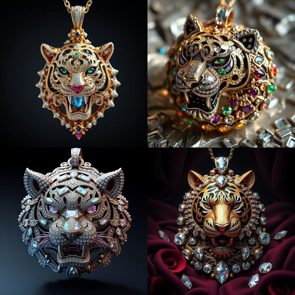 Ancient Tiger Amulet in Ornate Splendor