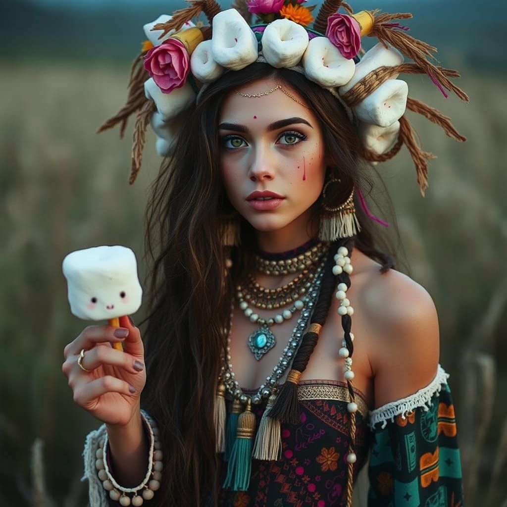 Marshmallowpunk Bohemian Gypsy Girl Portrait