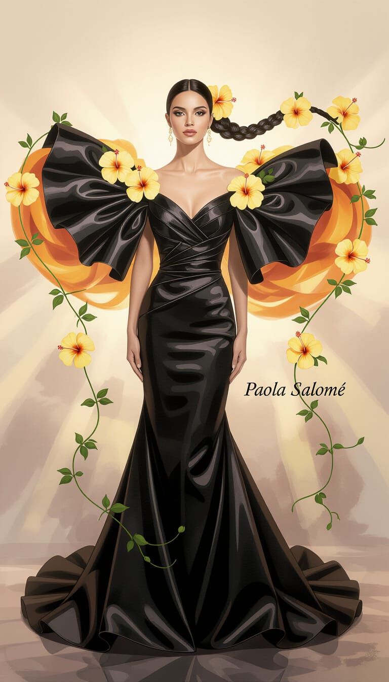 Whirlwind of Fabric and Blossoms Portrait