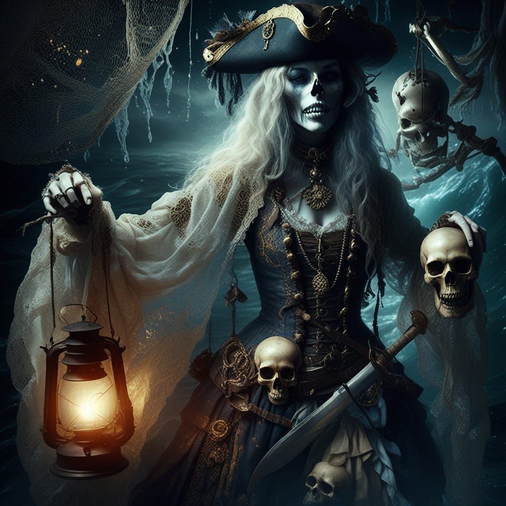 Lady Pirate in Baroque Style