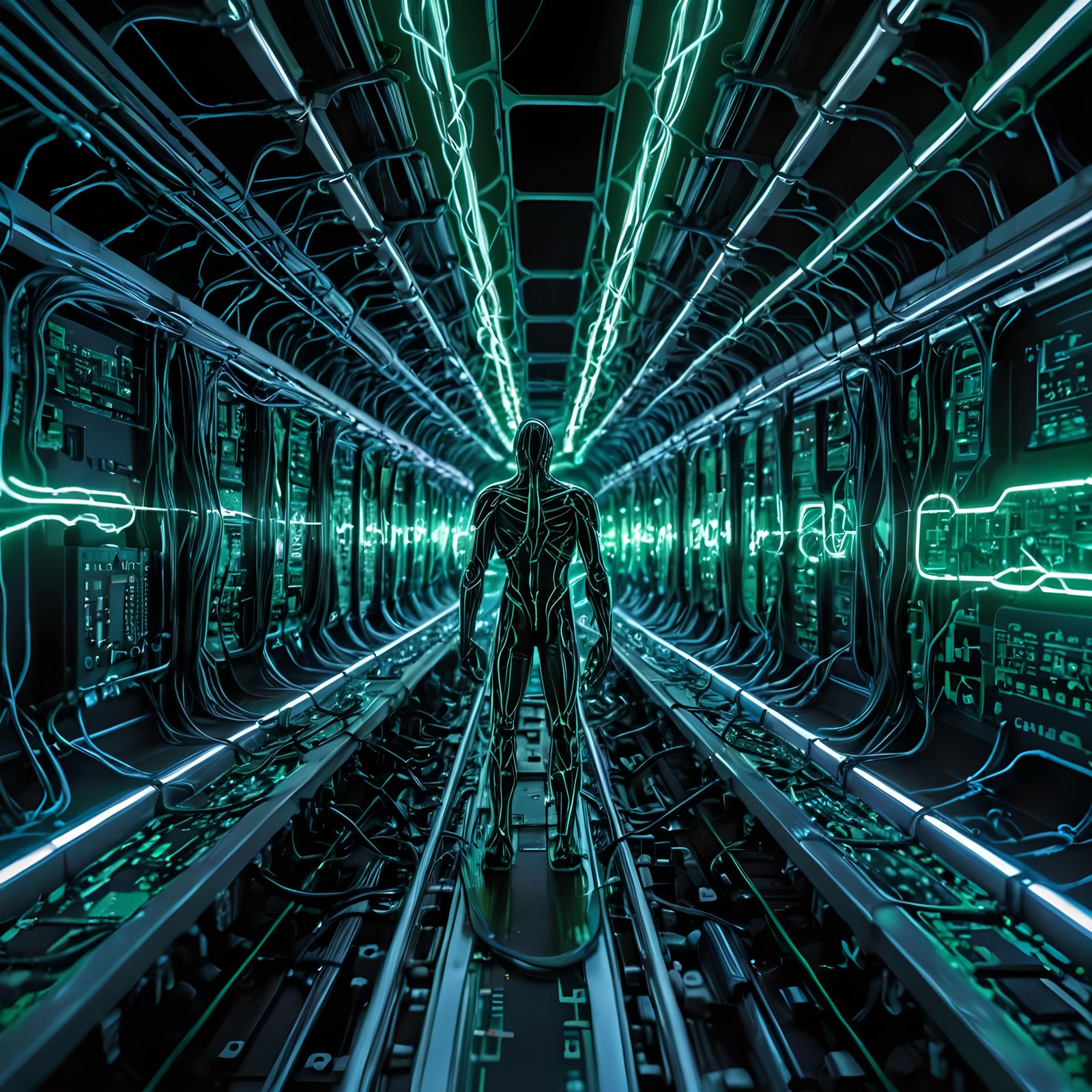 Inside a Circuit Board: A Cinematic Photograph