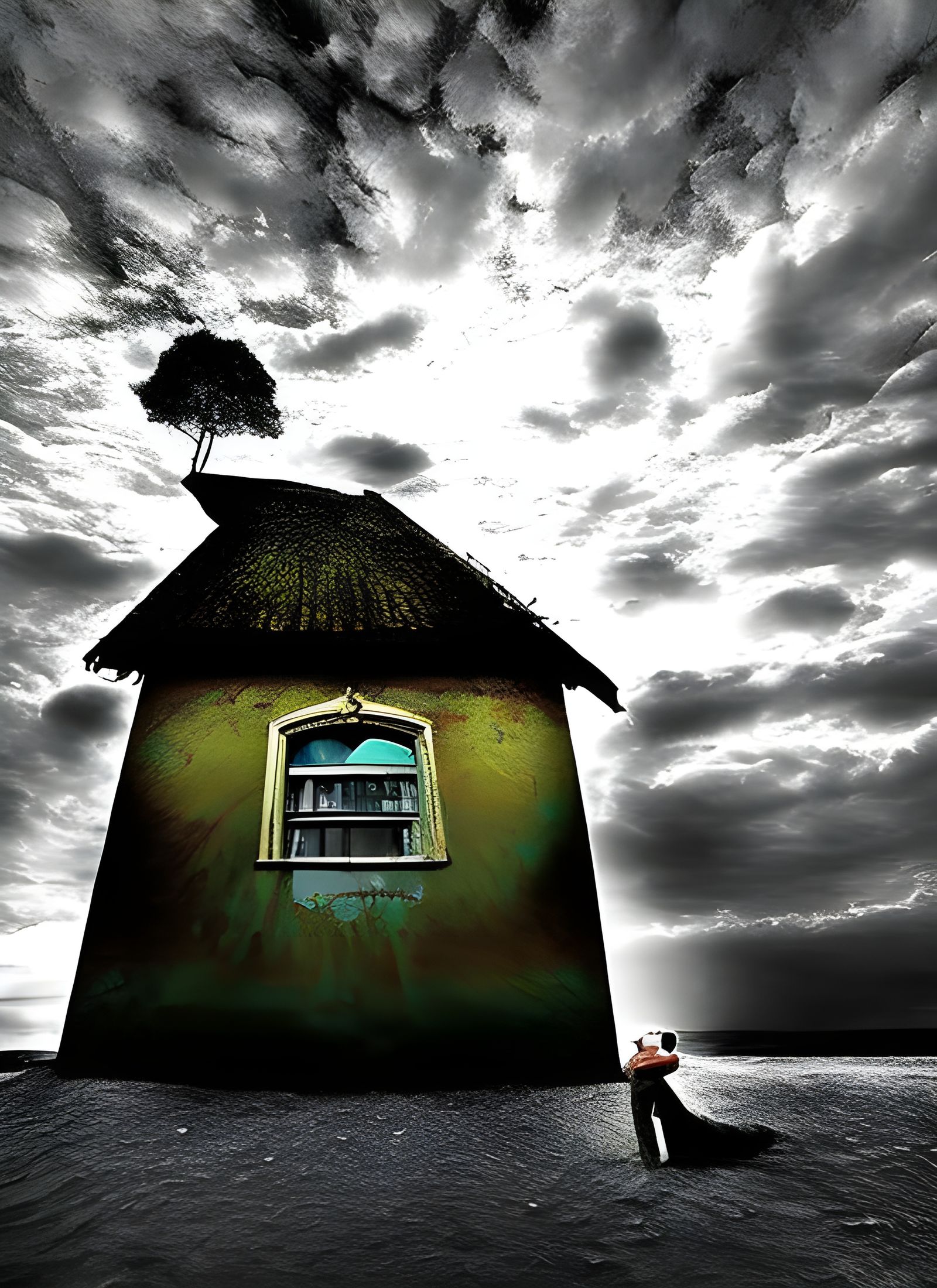Tree on Roof: Award-Winning Photorealistic Image