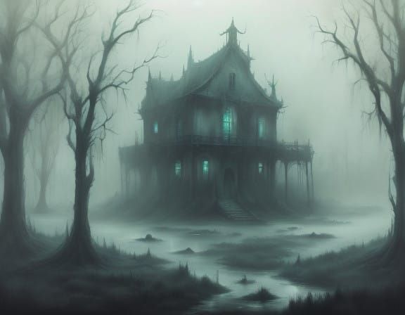 Ethereal Horror in a Swampy Mangrove Landscape