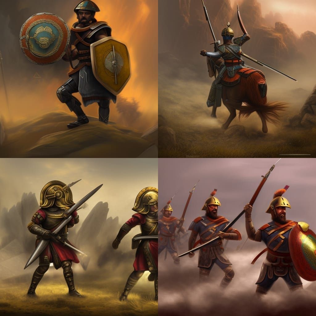 Spartan Grenadier in Battlefield Matte Painting