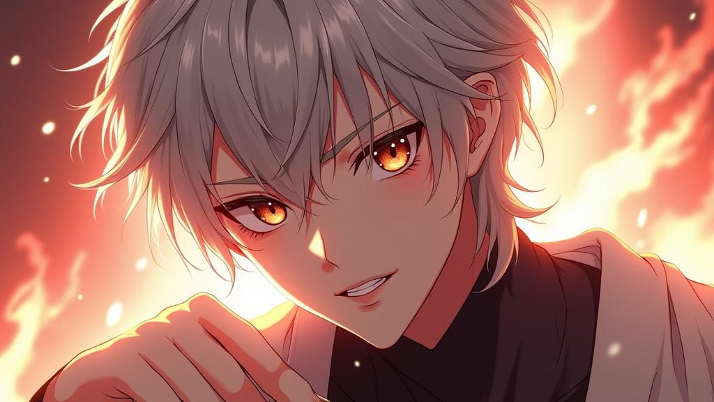 Anime Style Wight Devil with Silver Hair