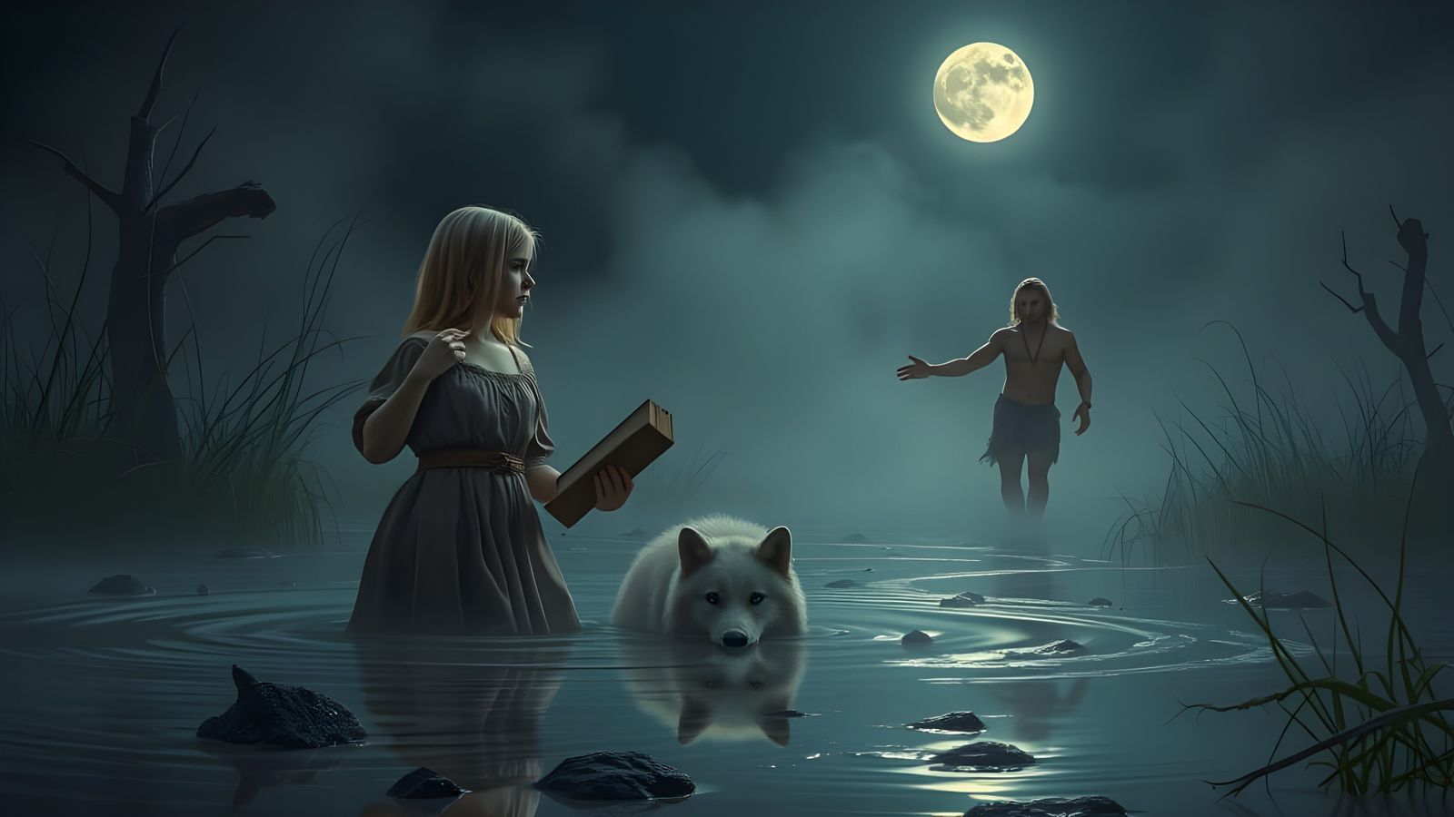 Mystical Medieval Scene with Realistic Matte Painting