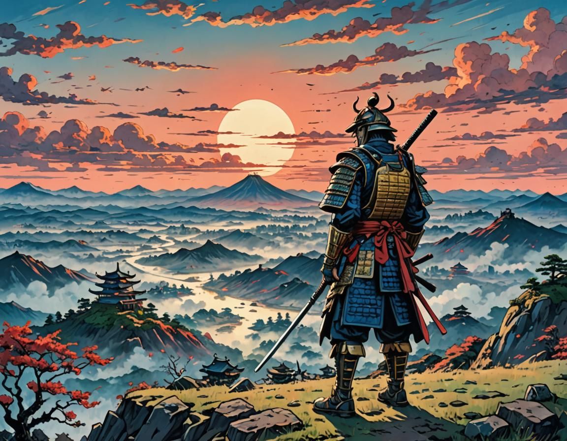 Samurai at Sunrise: Neo-Traditional Anime Art