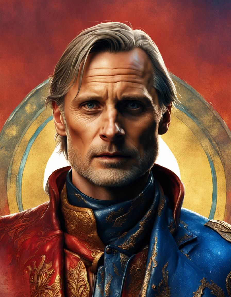 Hyperrealistic Superhero Portrait with Splash Art Background