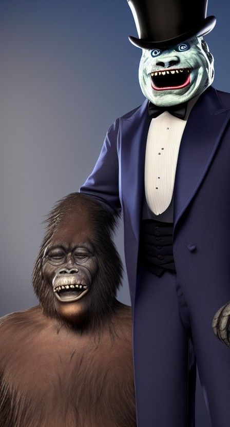 Bigfoot in Tuxedo with Eldritch Object