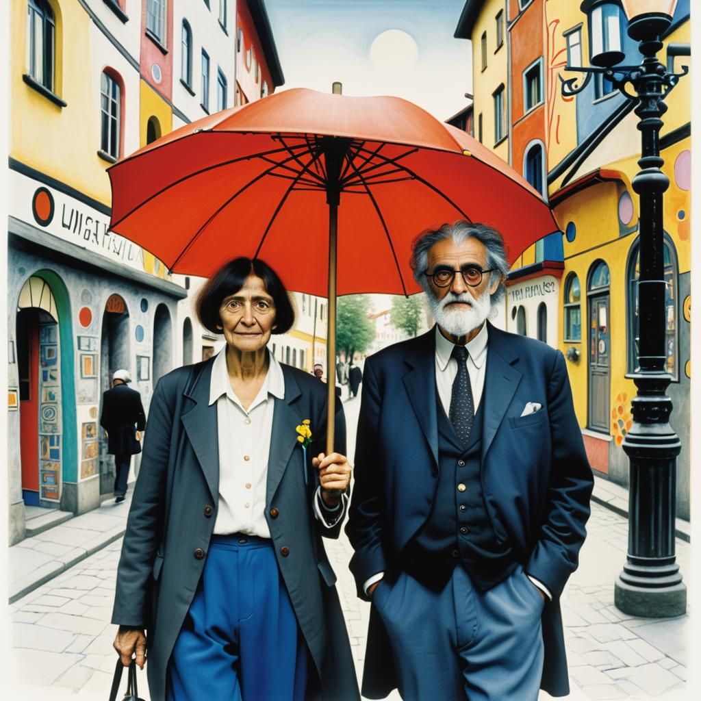 Hundertwasser-Inspired Abstract Architecture