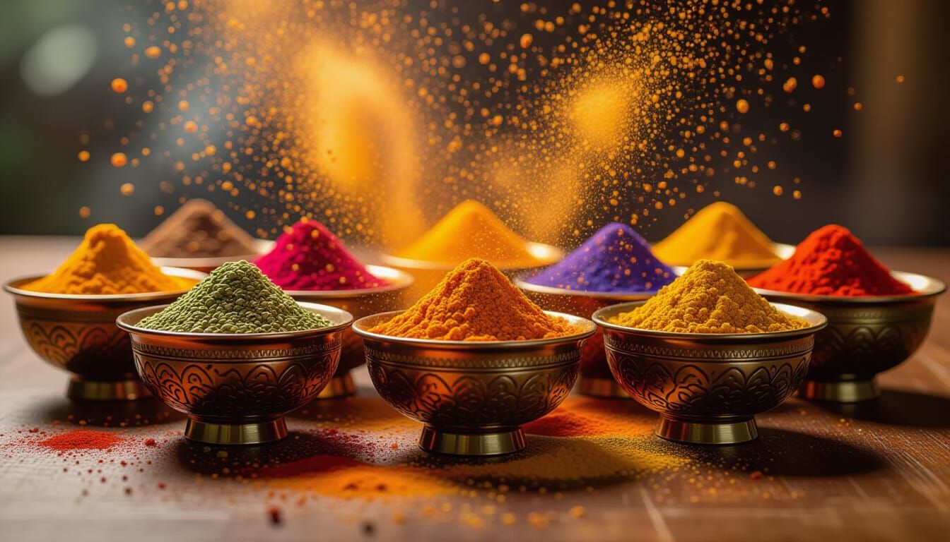 Vibrant Spice Explosion in Hyperrealistic Macro Photography