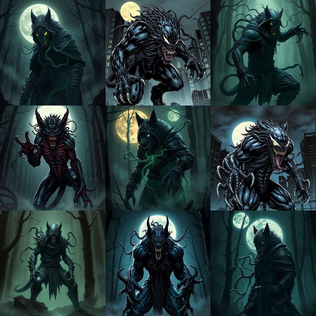 Ninja-esq werewolf venom Symbiote