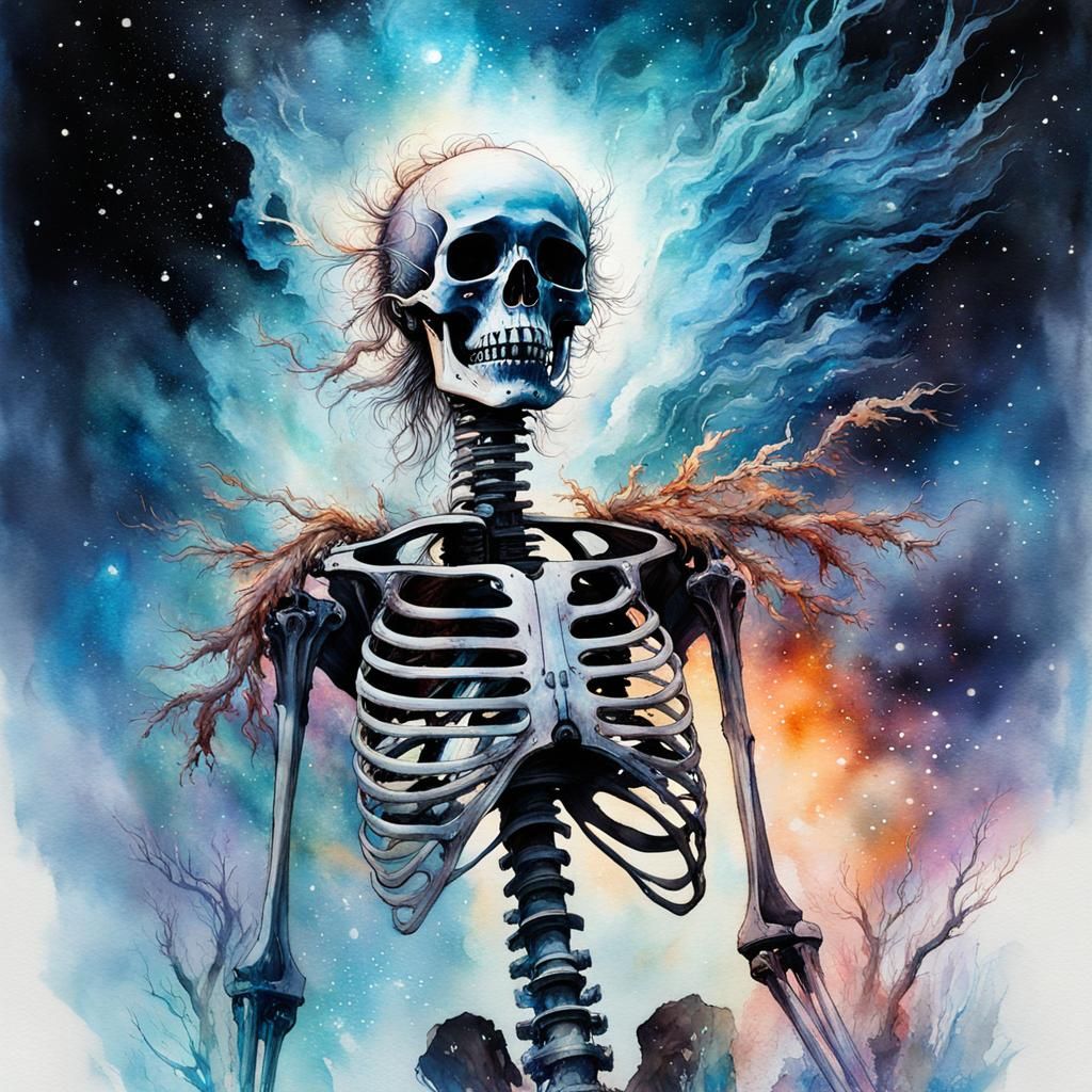 Macabre Body Horror Monster in Japanese Art Style