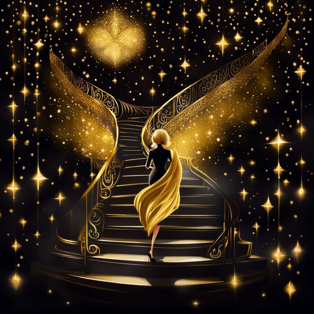 Woman Buys Stairway to Heaven: Surreal Scene