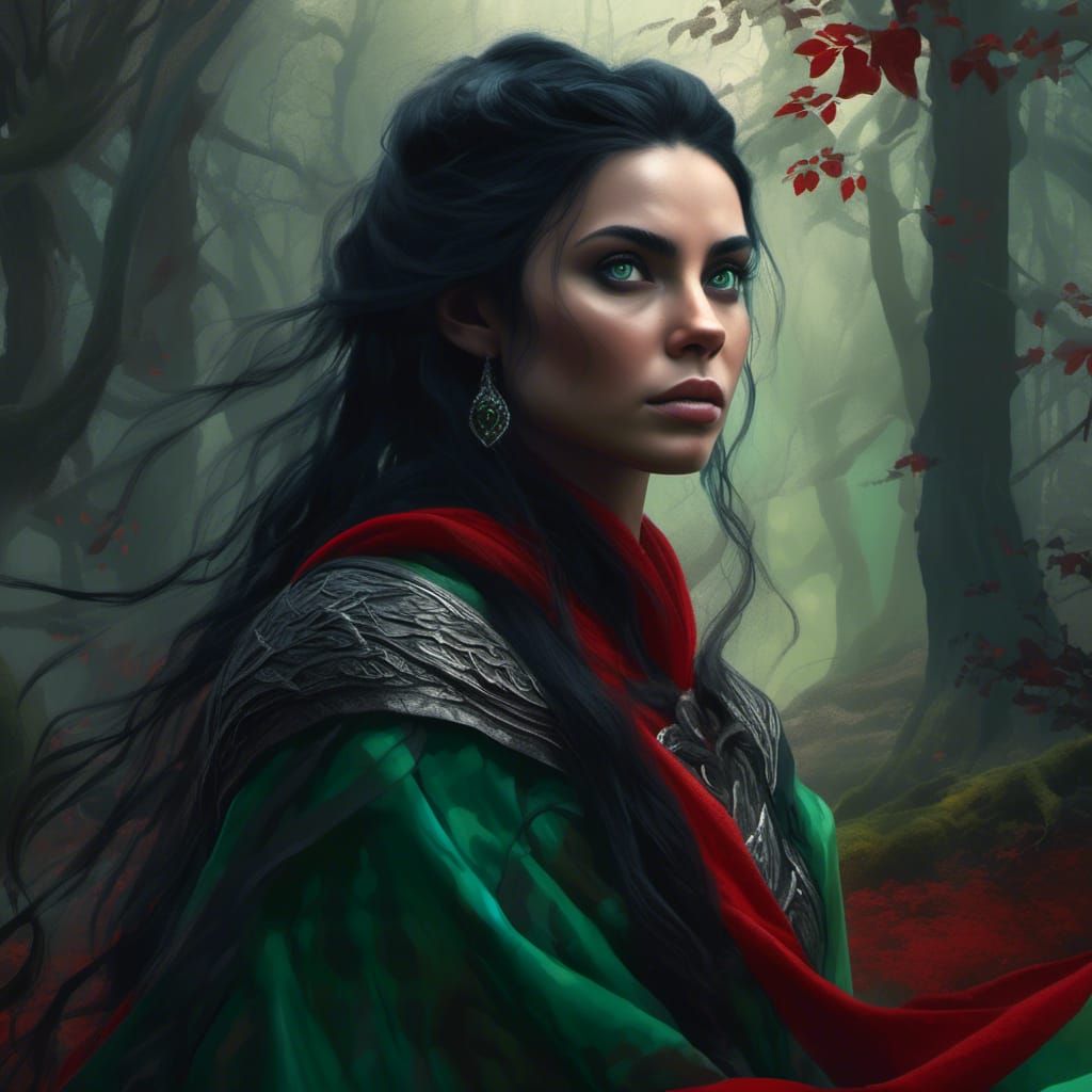 Fantasy Princess with Glowing Eyes in Digital Art