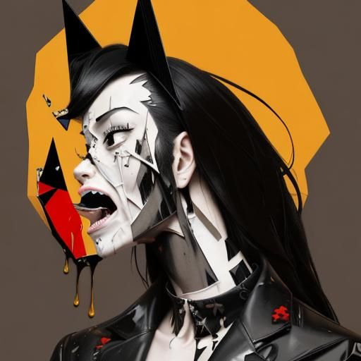 Fragmented Male Face: Digital Collage in Surreal Style