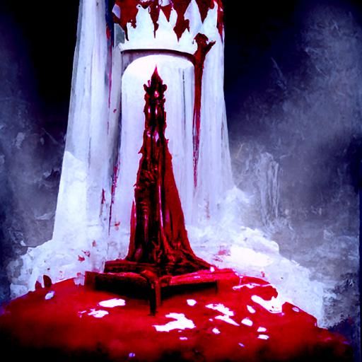 Vicious Vampire Blood Throne: Gothic Horror Art