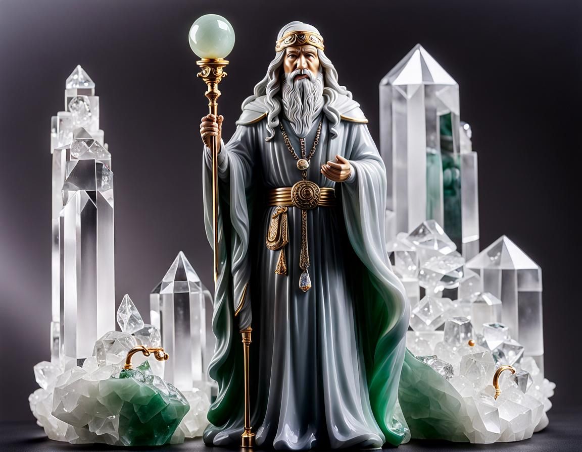 Jeweled Wizard Statue