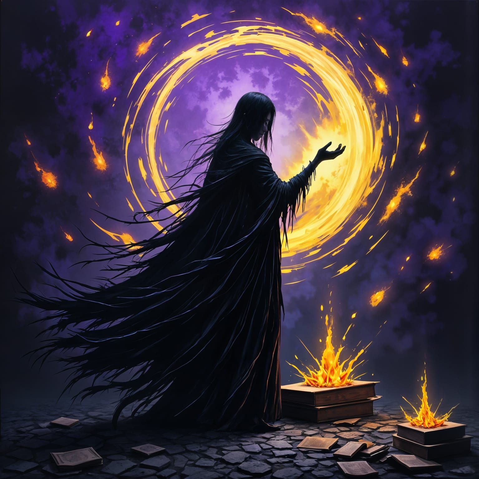 Volumetric Lighting in Dark Fantasy Art