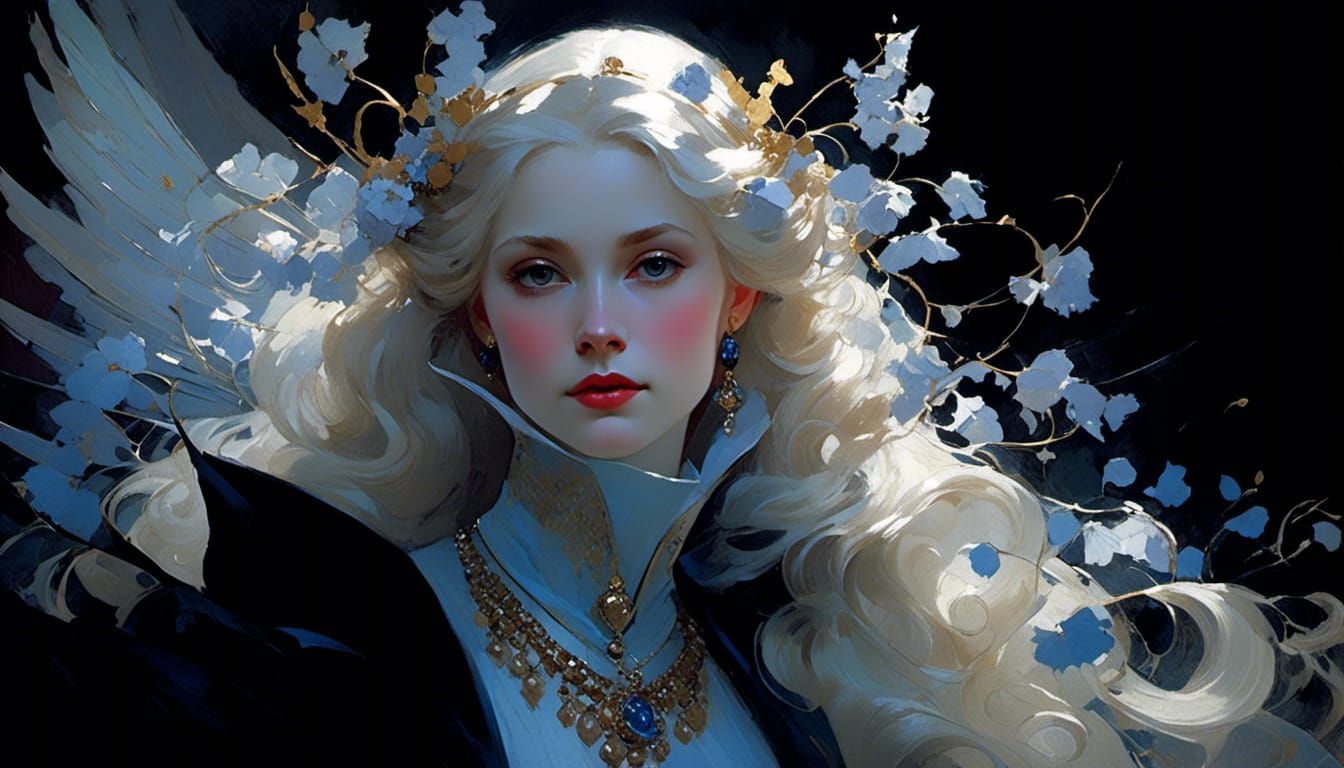 Ethereal Queen in Victorian Dress