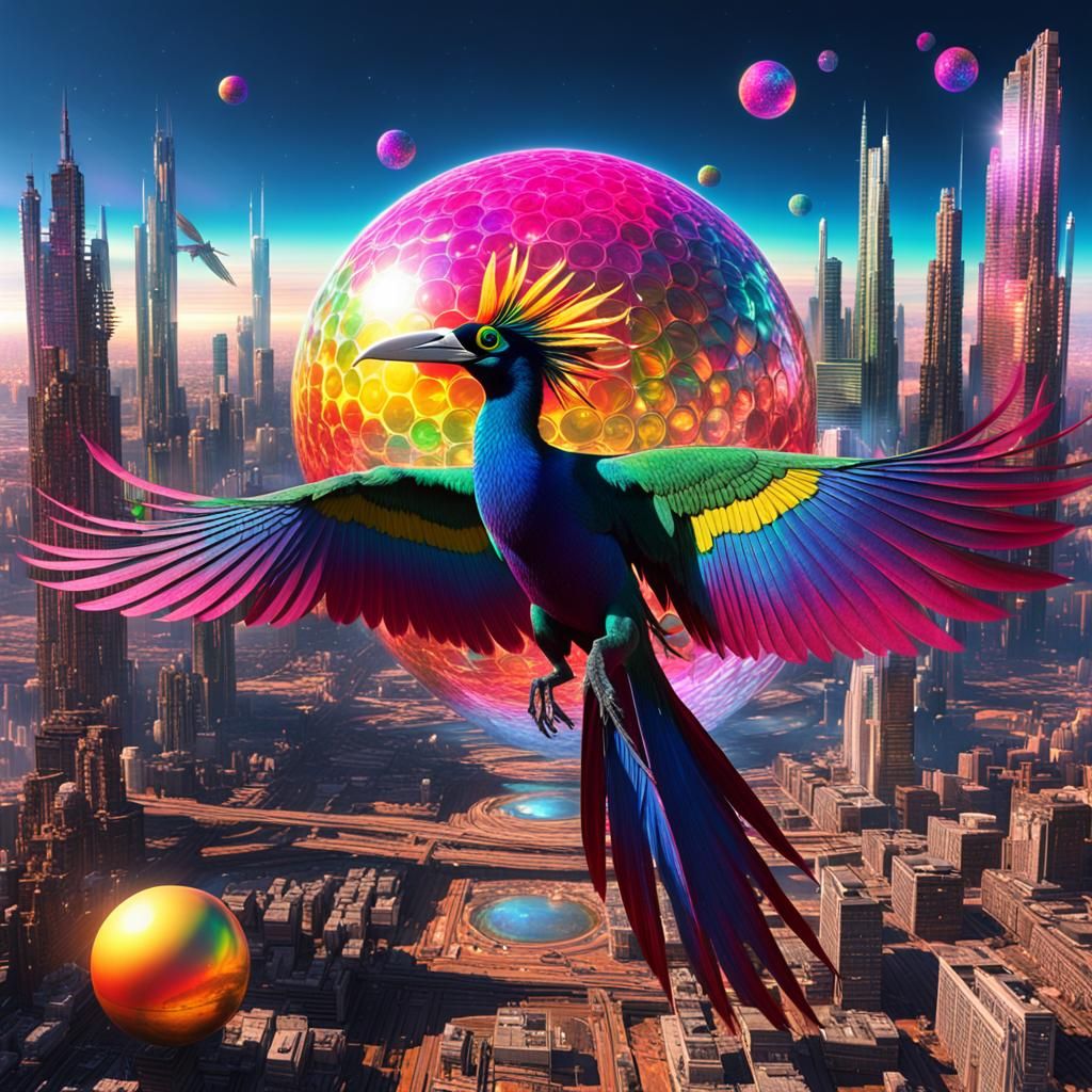 Bird in a cyber city #5
