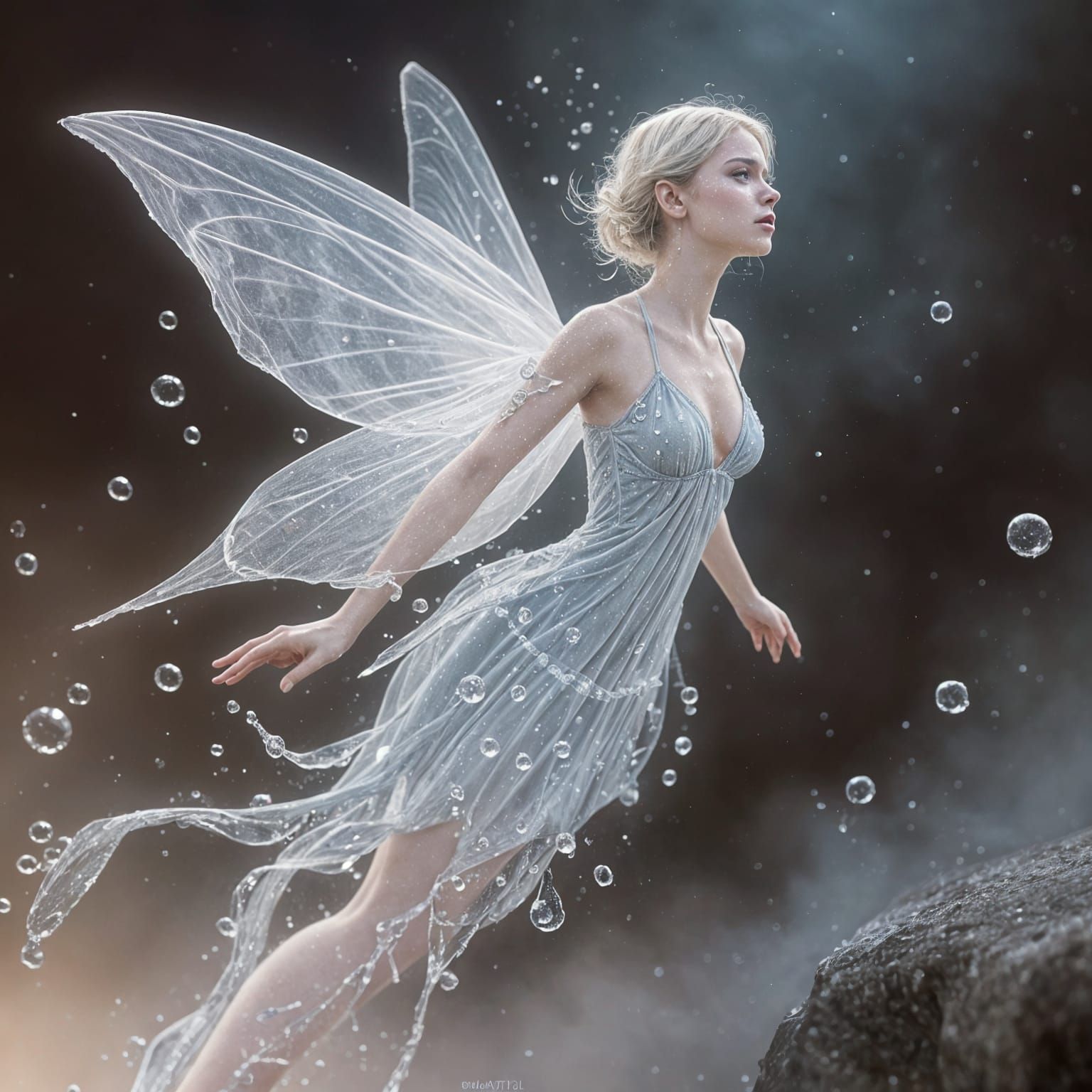 Ethereal Fairy Crafted From Sparkling Water