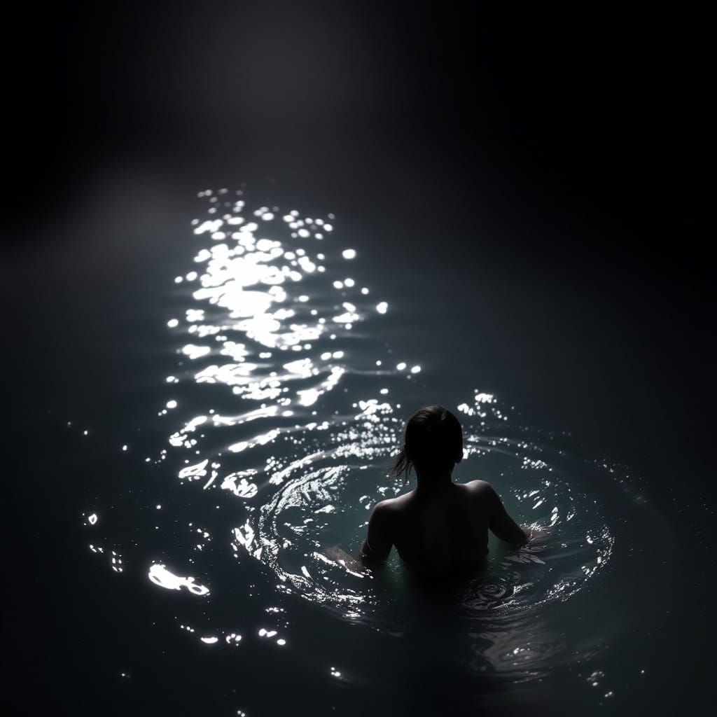 Ethereal Woman Bathed in Water