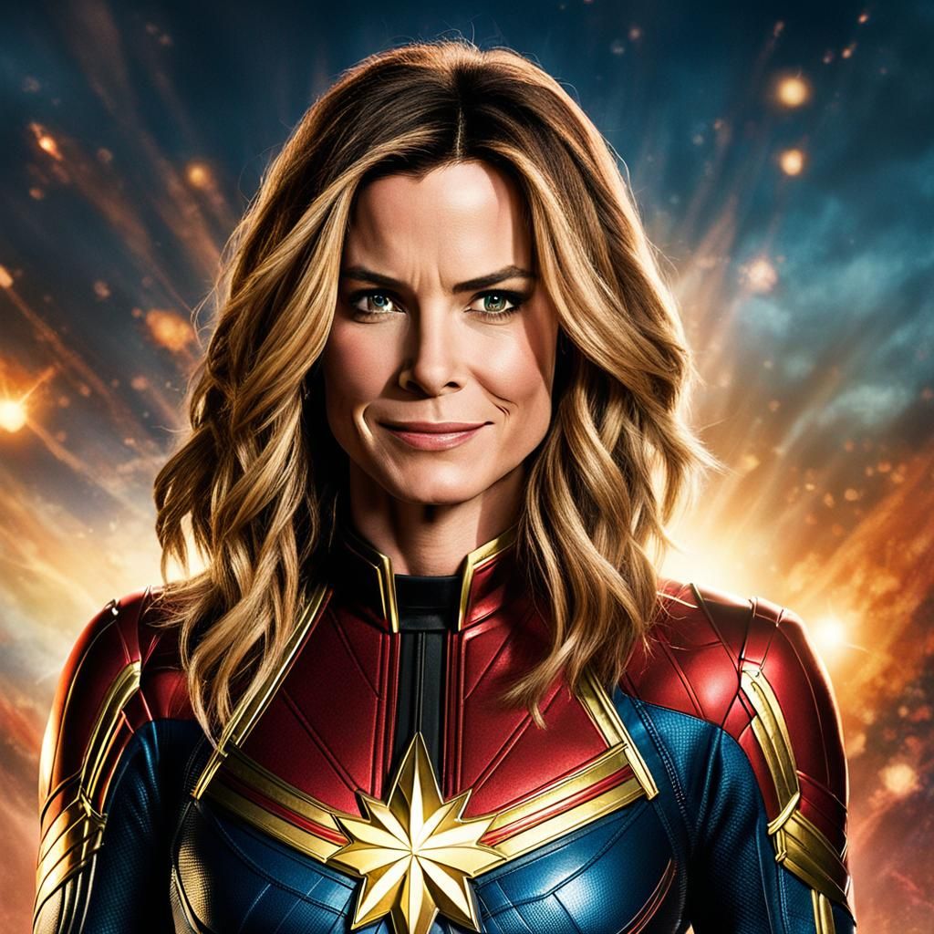 Sandra Bullock as Captain Marvel: Professional Portrait