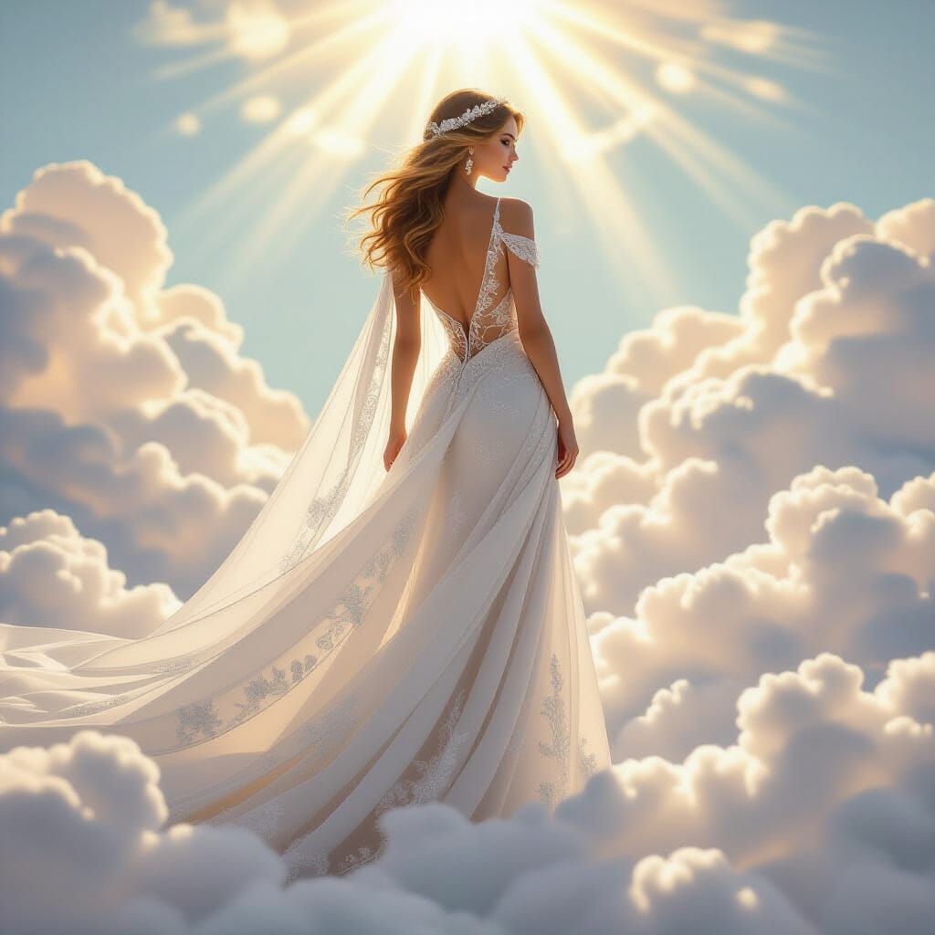 Crystal Royal Gown in Art Nouveau Style