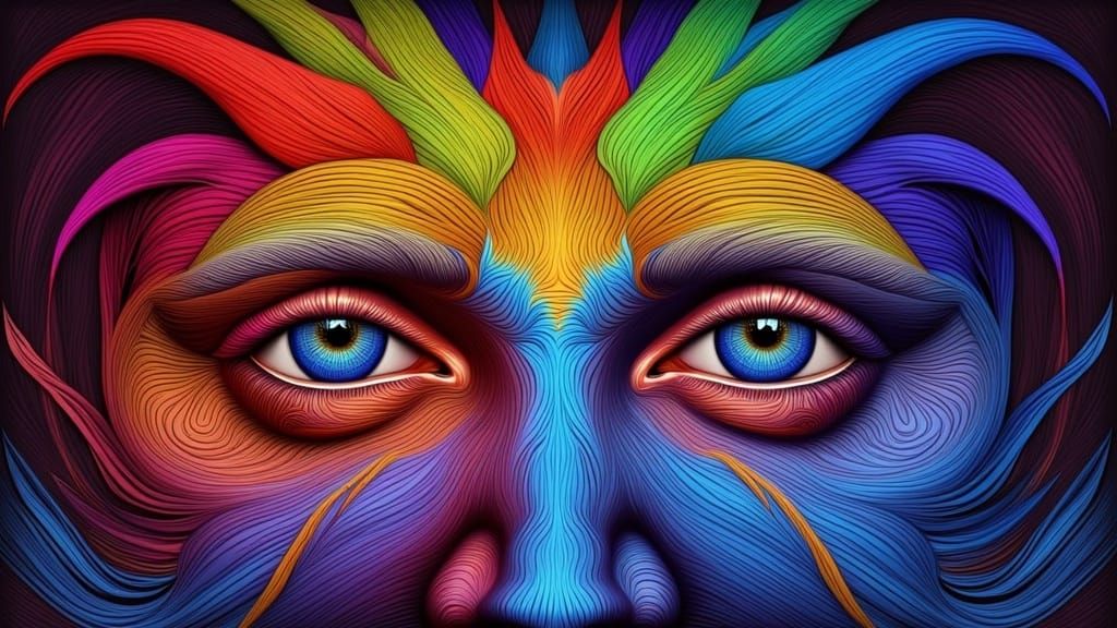 Abstract Portrait of Anguish and Introspection