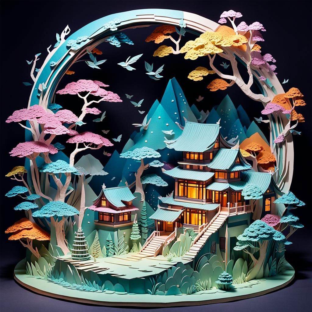 paper sculpture art Pop-up book