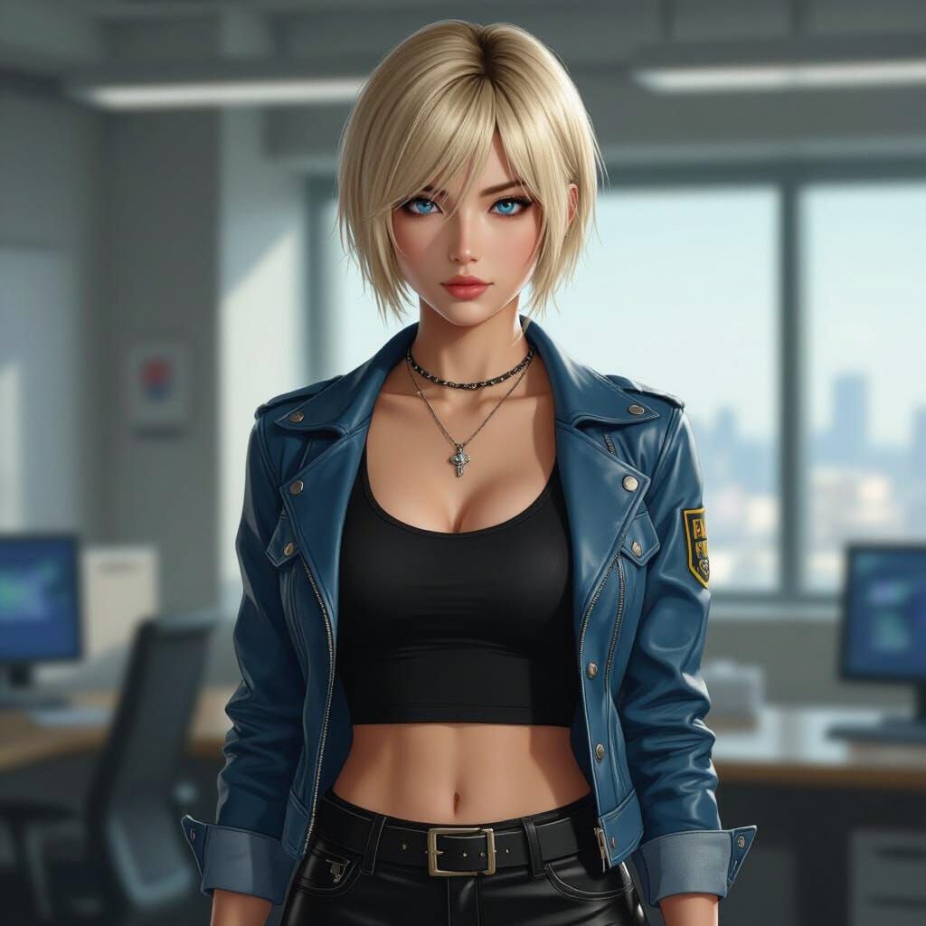 Aya Brea Portrait in Realistic Style