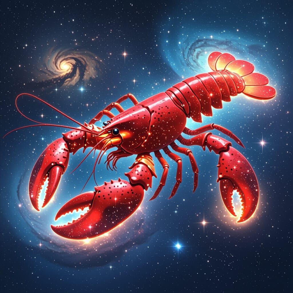 Galactic Lobster: Stars and Galaxies in Space Art