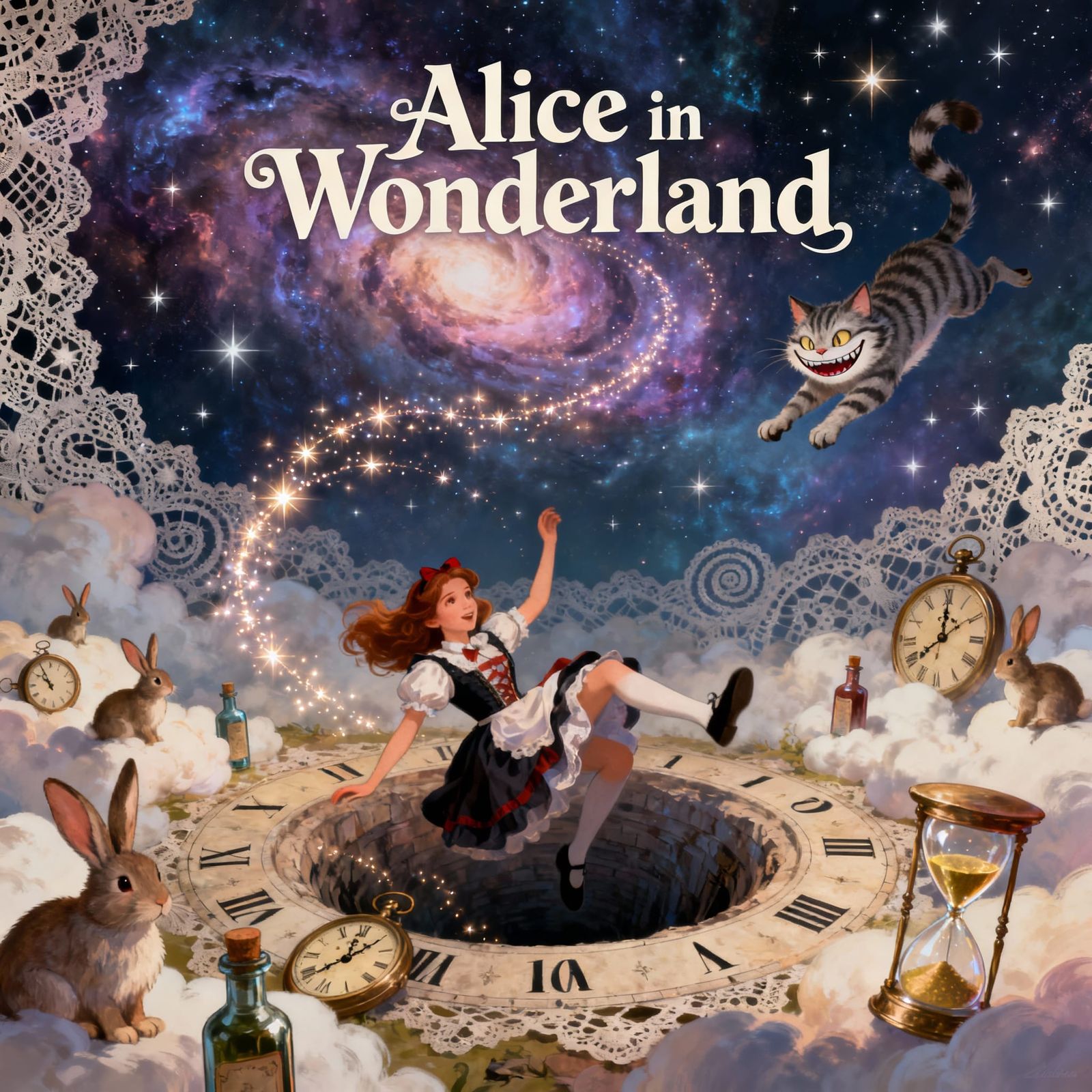 Alice Falling Down Rabbit Hole Movie Poster