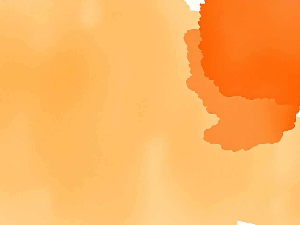 Vibrant Minimalist Landscape in Empyral Orange and Scarlet