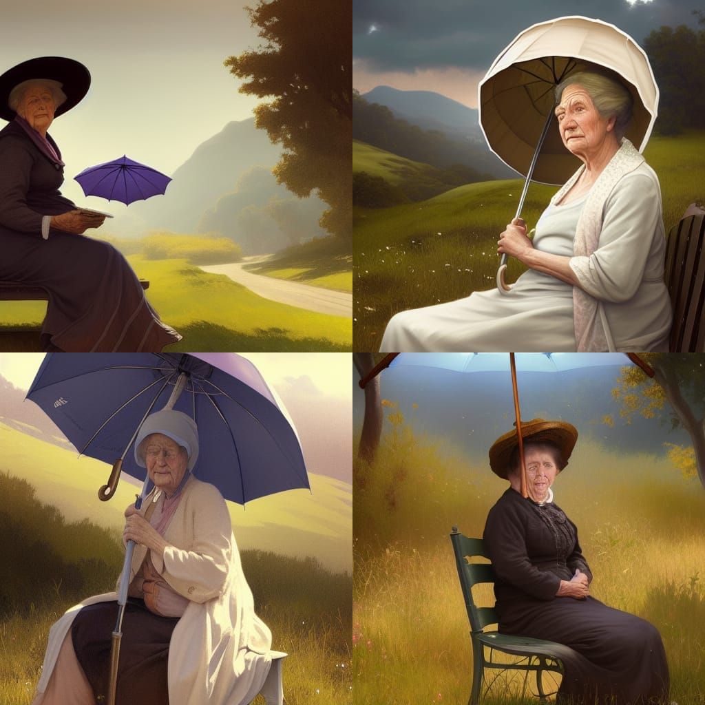 Victorian Grandmother Portrait in Hyperdetailed Digital Art