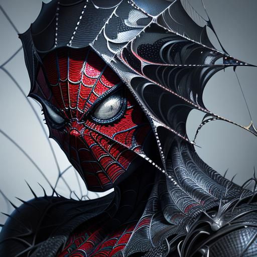 Hyperrealistic Spider Webs in Splash Art Style