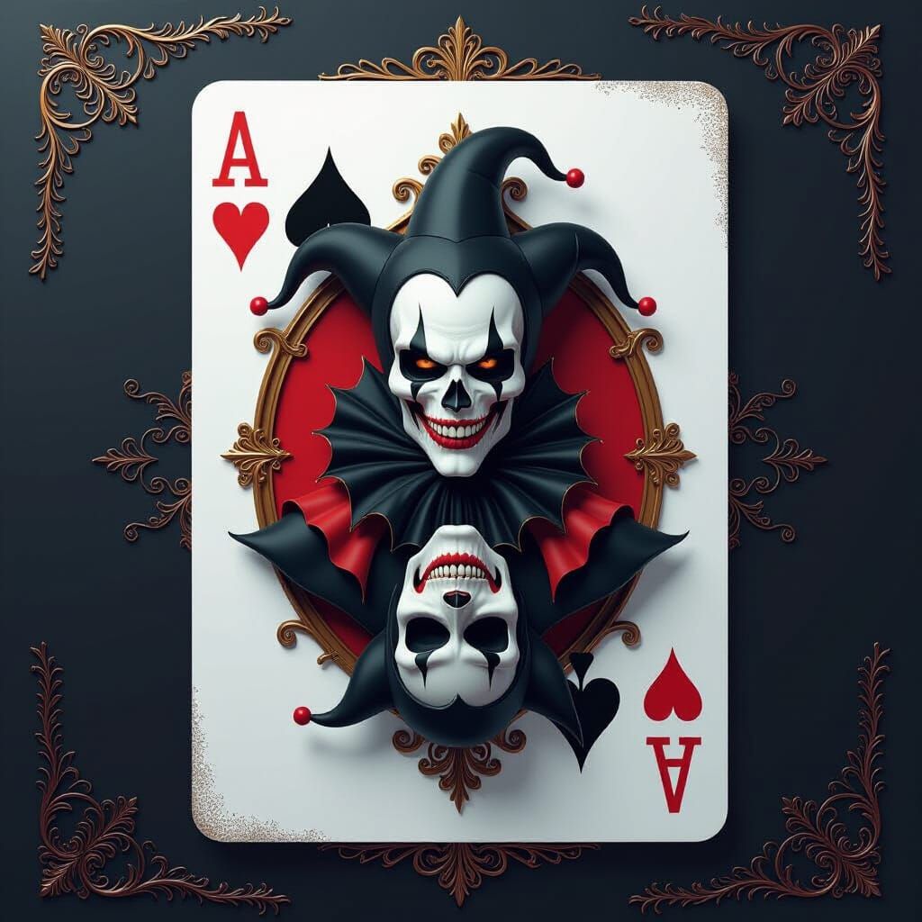 Death Jester Harlequin as Black Jester Card