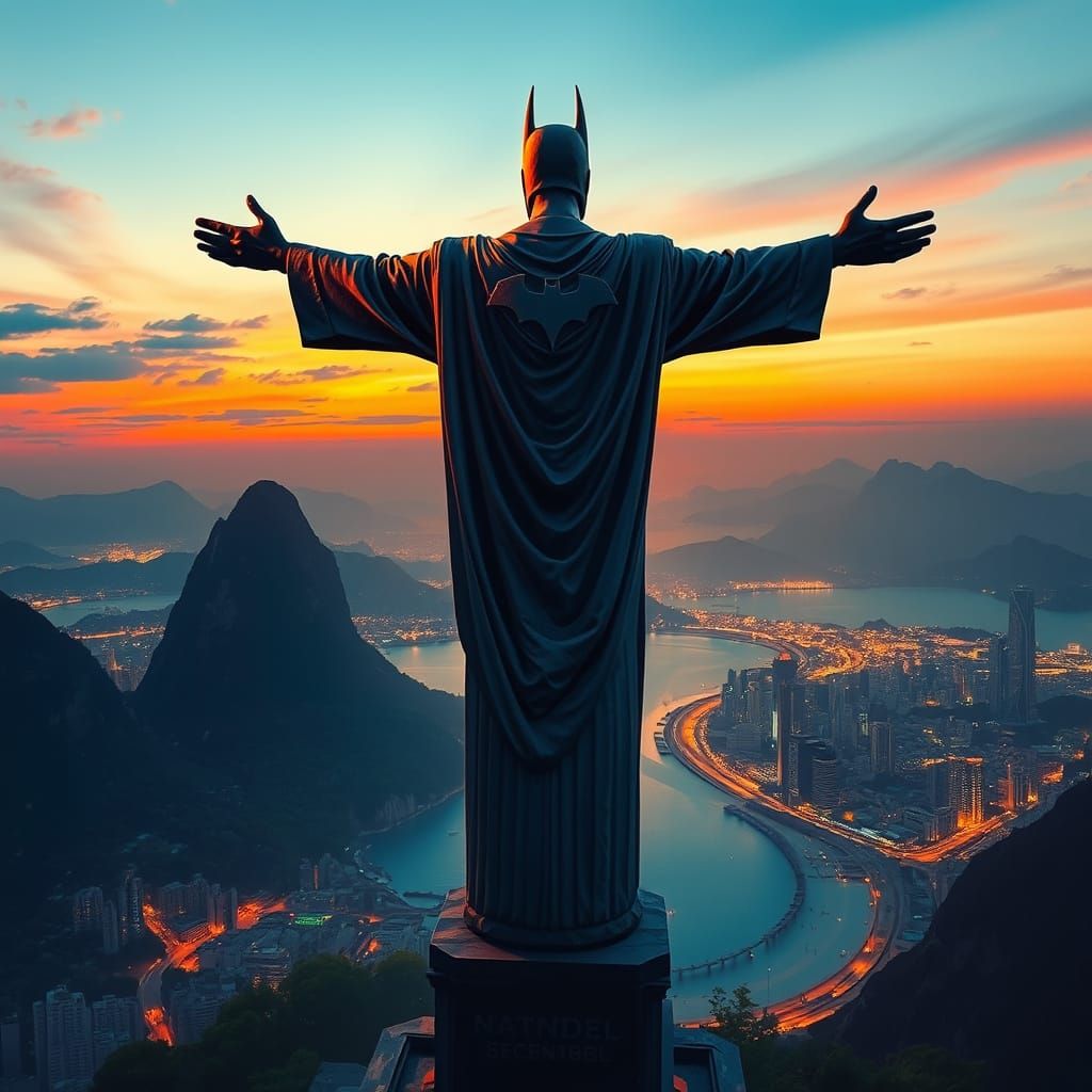 Batman Christ the Redeemer in Rio: Splash Art