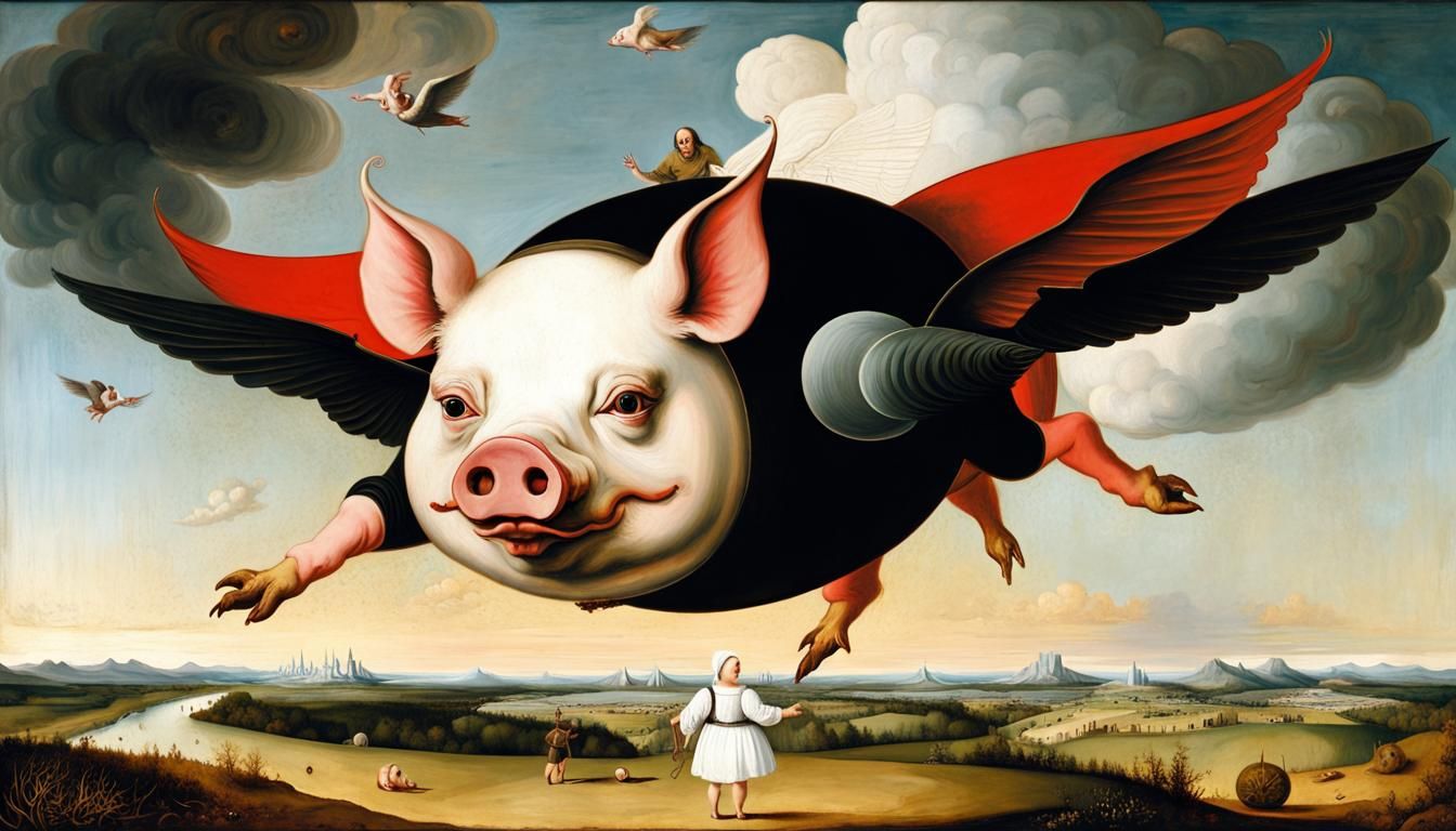 a flying pig