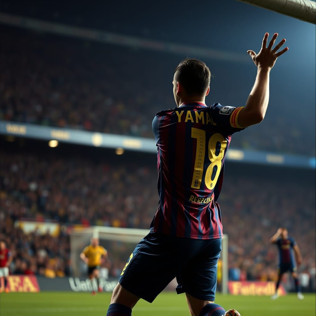 Cinematic Goal Scored in a Barcelona Jersey