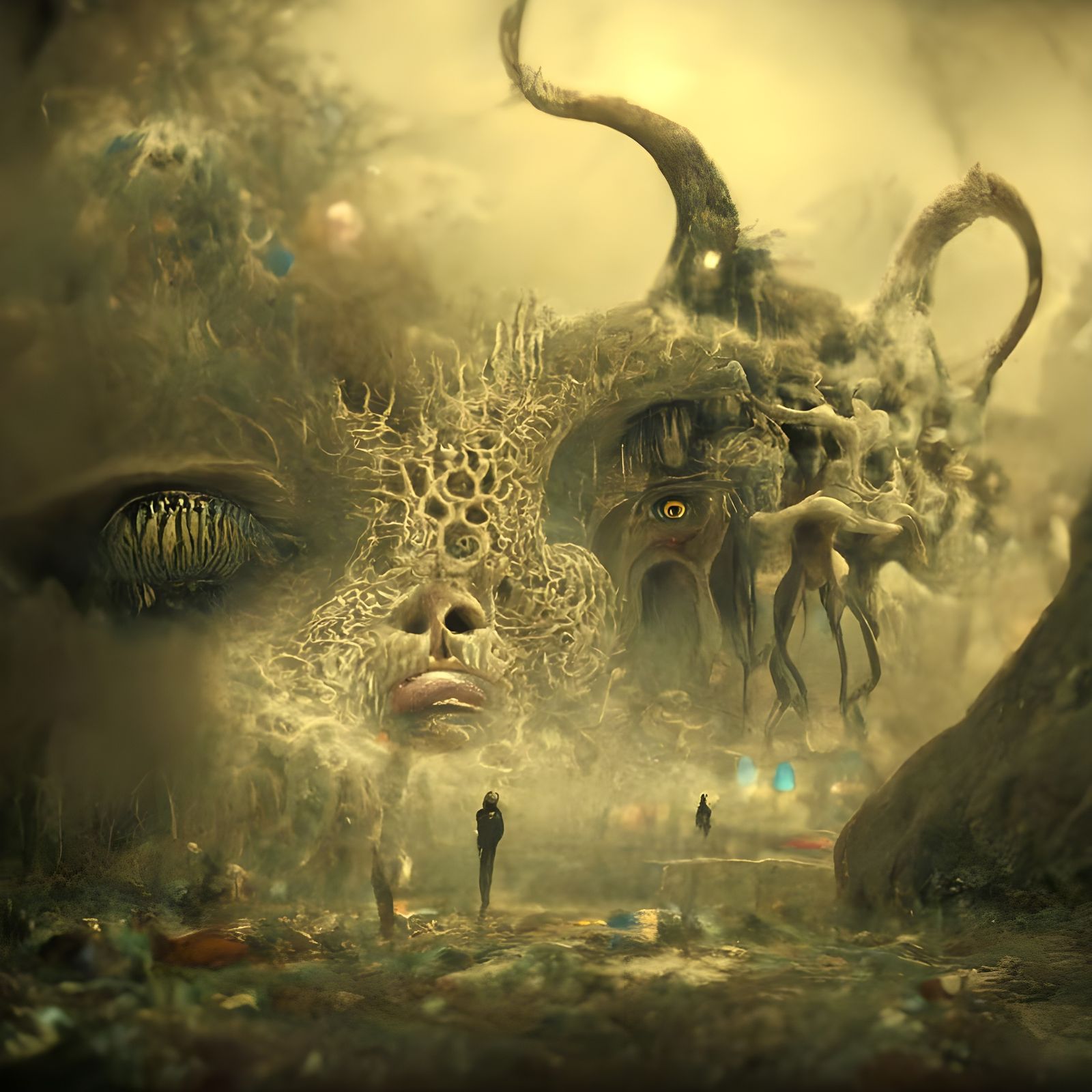 Lovecraftian Biomechanical Landscape with Mind Control