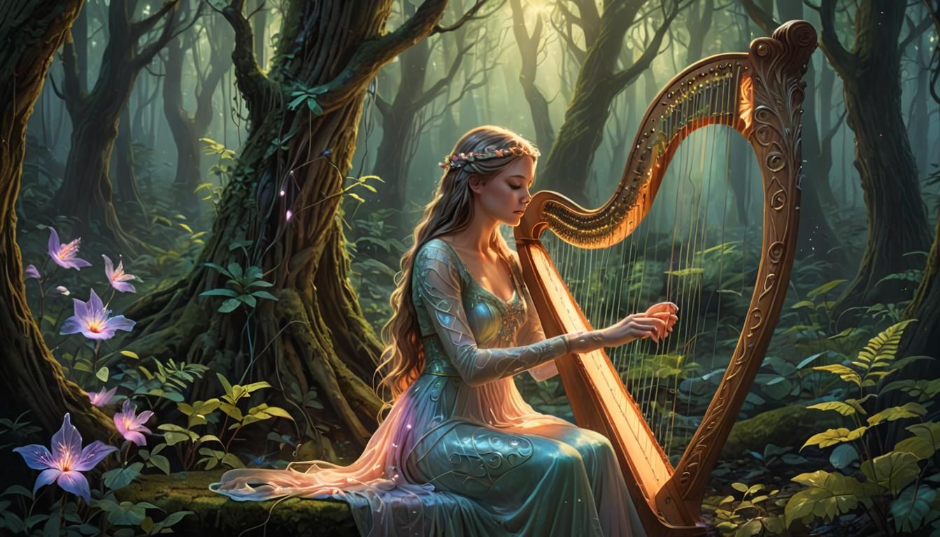 Mystical Forest: Melody Weaver Creates Sentient Harp