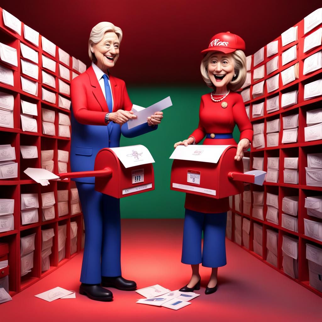Bill and Hillary Clinton: 3D Digital Art