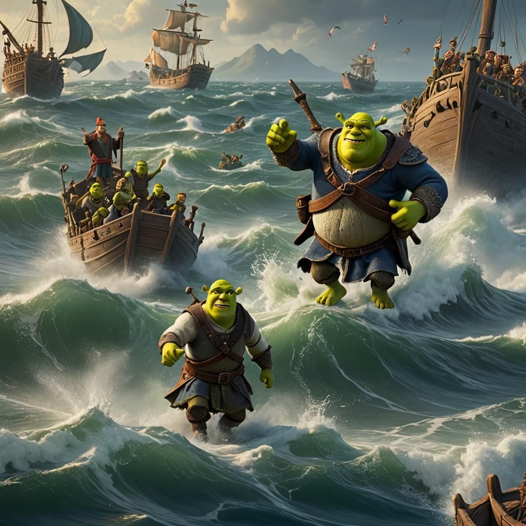 Shrek's Ocean Crossing: A Detailed Fantasy Concept
