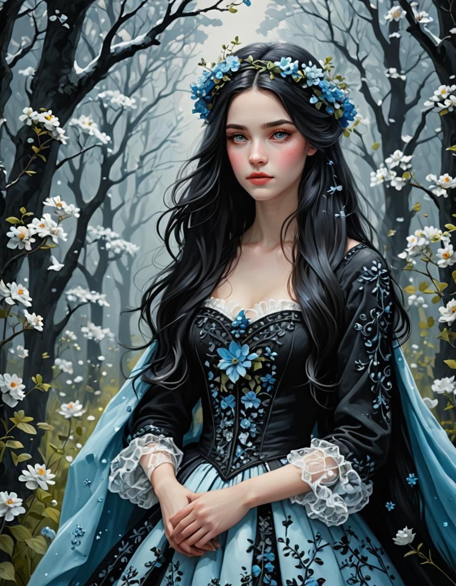 Snow White in a Fairytale Landscape